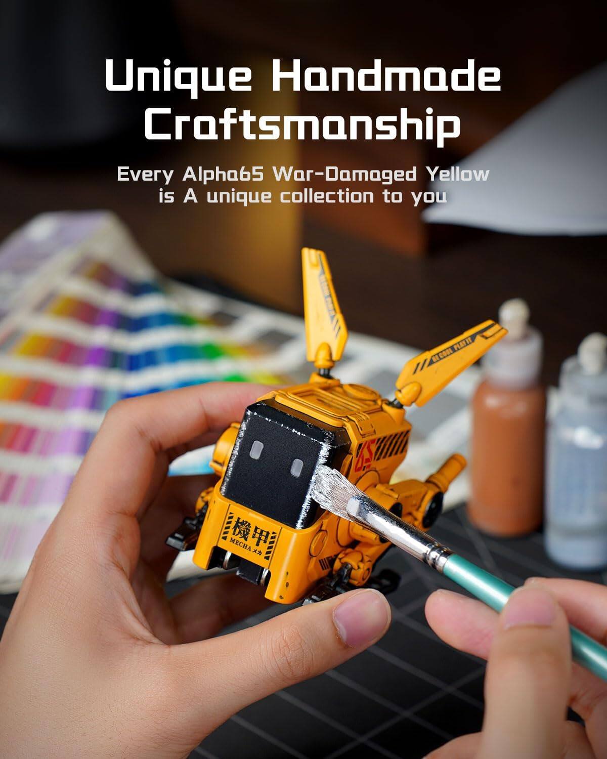 Unique Handmade Craftsmanship

Every Alpha65 War-Damaged Yellow is A unique collection to you