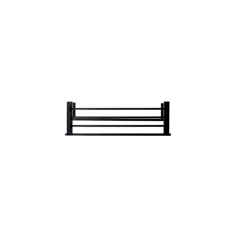 Alt View 1. Alfi - Black Matte 26" Towel Bar & Shelf - Black.