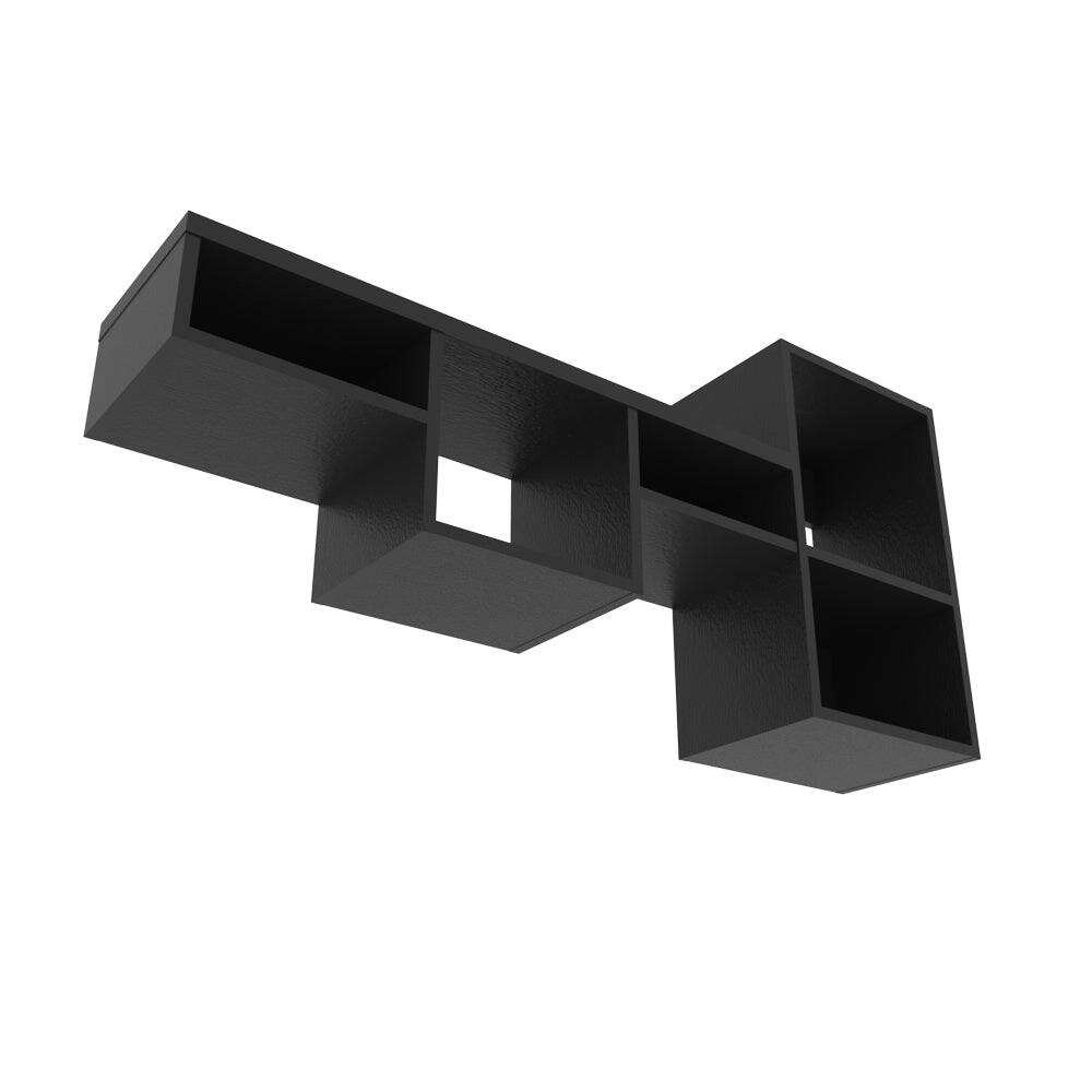Alt View 1. Treevol Furniture - Wall Shelf Kiowa, Office, Black - Black Wenge.