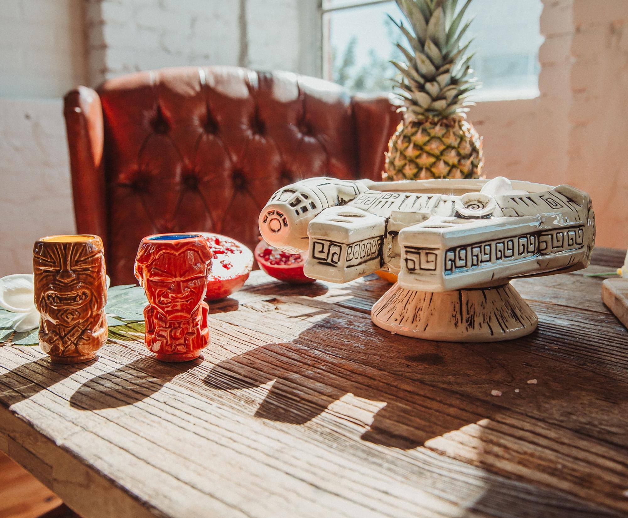 Alt View 10. Star Wars - Geeki Tikis Star Wars Millennium Falcon Punch Bowl Set With Mini Muglets - Brown.