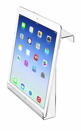 AdirHome - Tablet Stand, Universal Holder, iPad, Tablet, Phone, Acrylic, Attachable Treadmill - Clear-9" x 11" x 2.5"