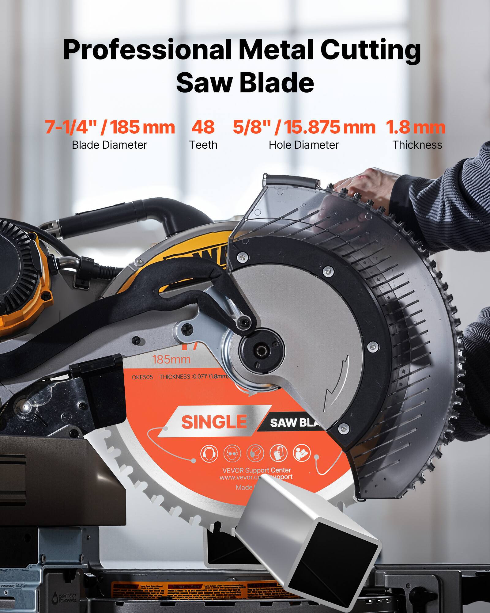 VEVOR Circular Saw Blade, 7 1/4 inch Diameter, 48 Precision Alloy