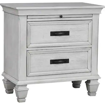 Front. Coaster Home Furnishings - Franco 2-drawer Nightstand - White.