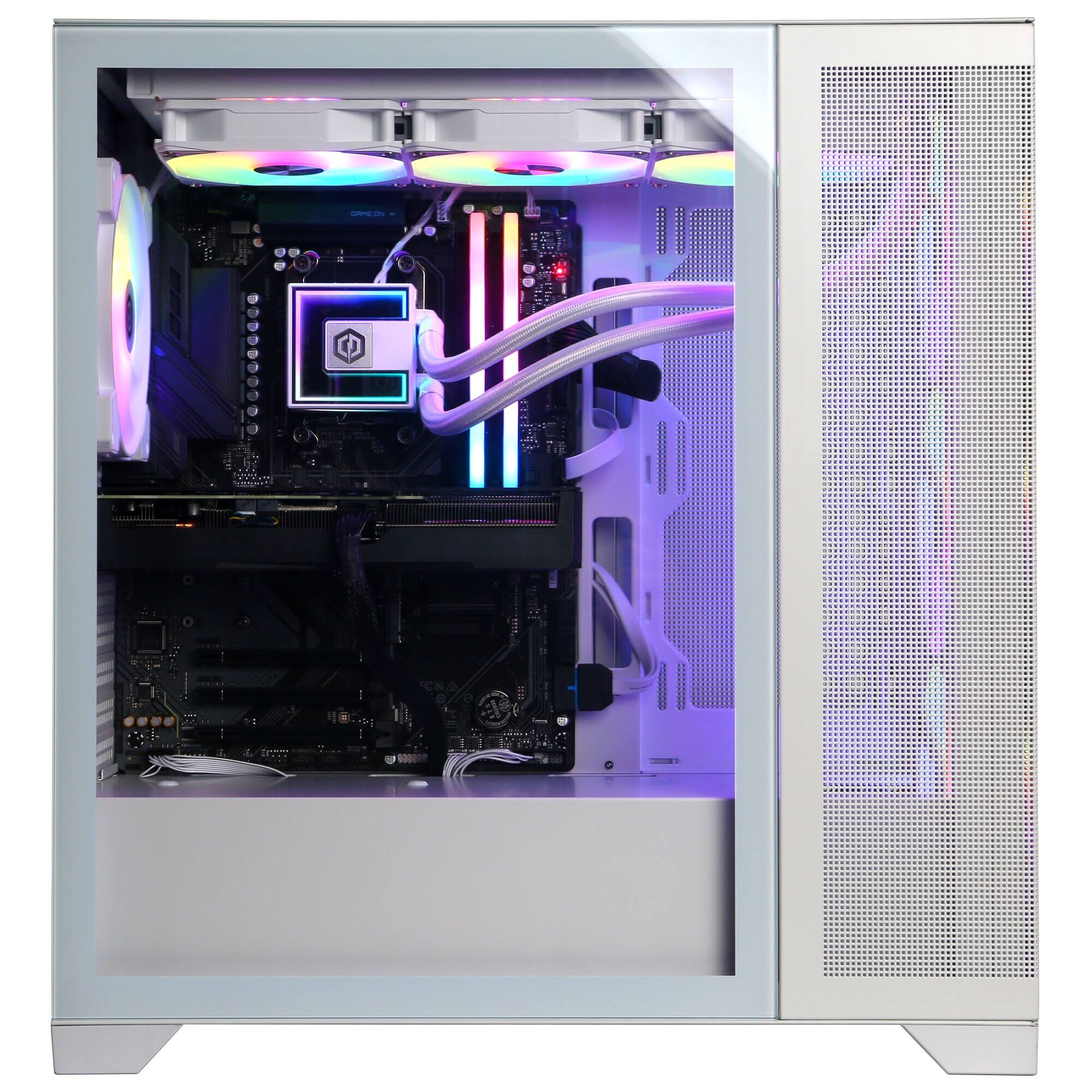 Alt View 5. CyberPowerPC - Gaming Desktop - AMD Ryzen 9 9900X3D 2025 - AMD Radeon RX 9070 XT 16GB - 32GB DDR5 Memory - 2TB SSD Storage - White.