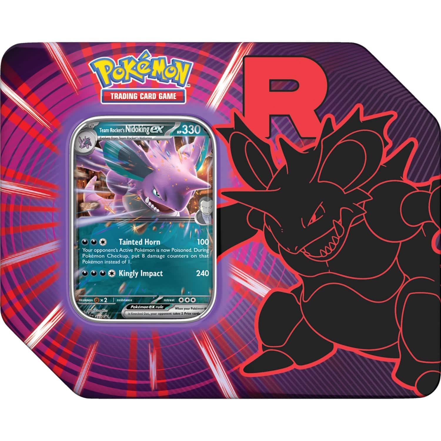 Pokémon - Pokemon TCG: Team Rocket Tin - Team Rocket’s Nidoking ex