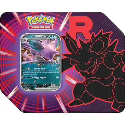 Pokémon Trading Card Game
Team Rocket's Nidoking ex
HP 330
Tainted Horn
100
Your opponent's Active Pokémon is now Poisoned. During Pokémon Checkup, put 8 damage counters on that Pokémon instead of 1.
Kingly Impact
240
Pokémon ex rule
When your Pokémon ex is Knocked Out, your opponent takes 2 Prize cards.
Resistance
Extract
