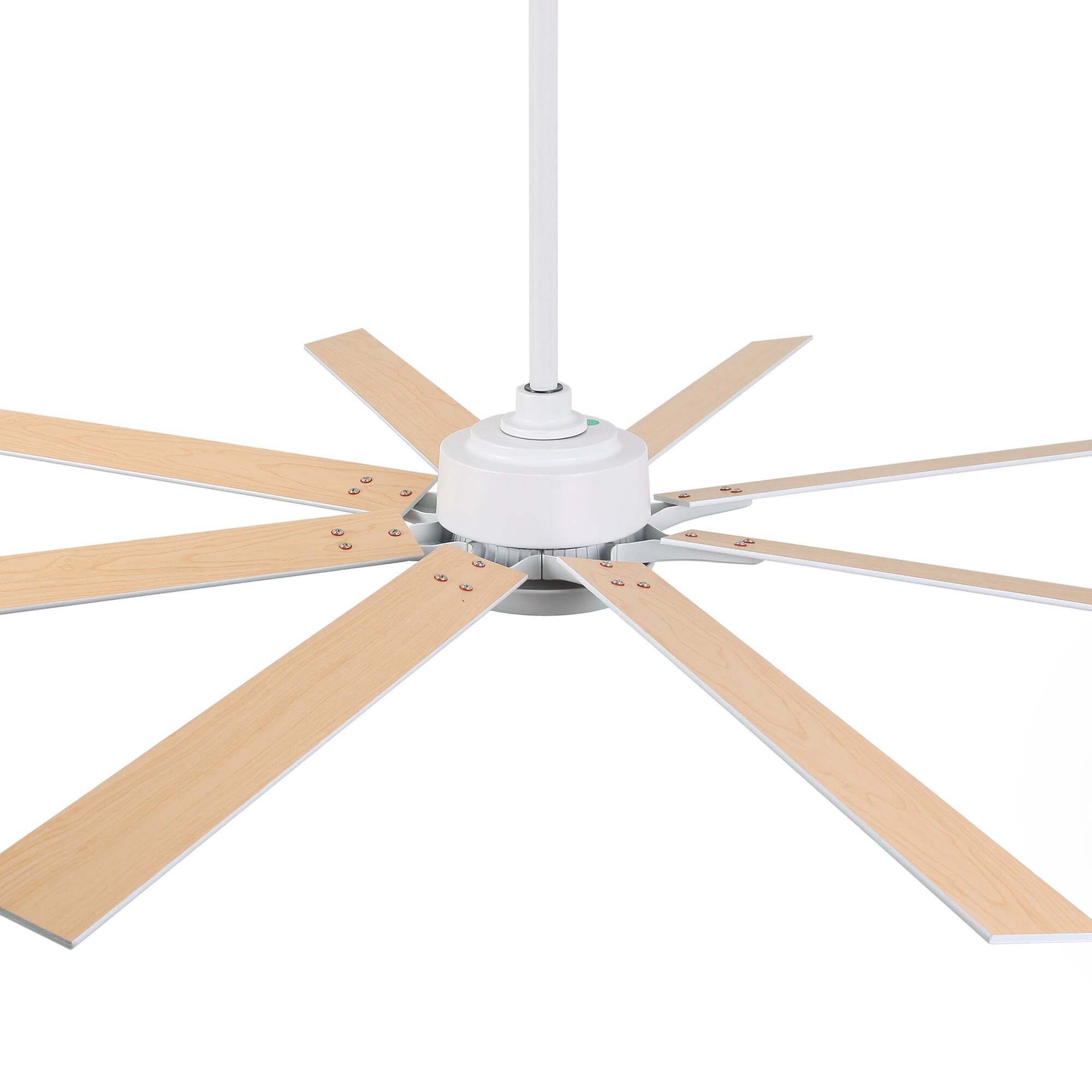 Alt View 6. Parrot Uncle - 65-Inch Modern Reversible Dimmable Large Ceiling Fan with Light and Remote - White.