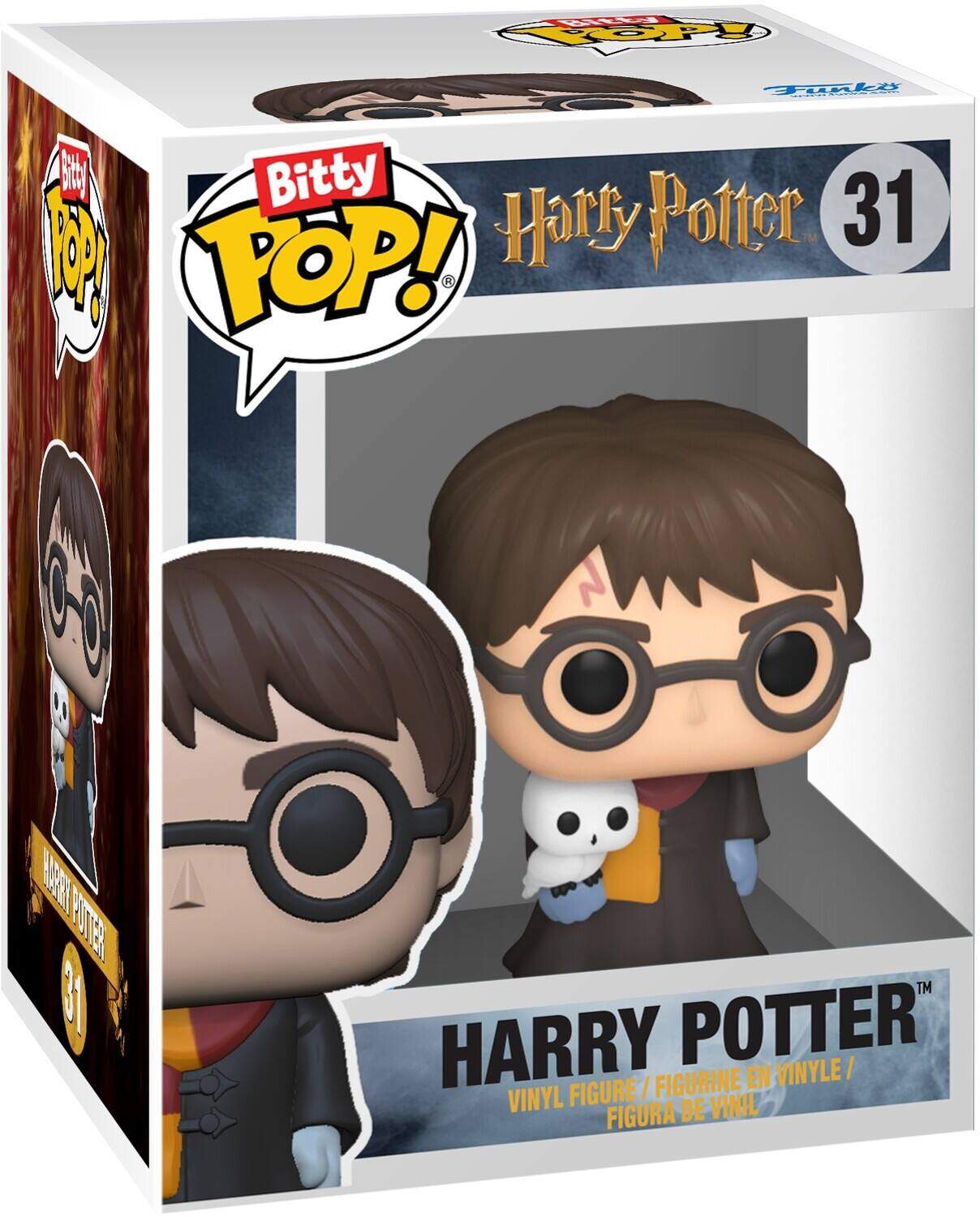 Funko Bitty POP! Harry Potter - Harry Potter™, Draco Malfoy™, Dobby™ and A Surprise Mystery Mini Figure - 0.9 Inch (2.2 Cm) Collectable - Stackable Display Shelf Included - Gift Idea