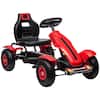 Front. Aosom - Kids Pedal Go Kart, Adjustable Seat, Sharp Handling, Handbrake, 4 Non-Slip Rubber Wheels, Ages 5-12.