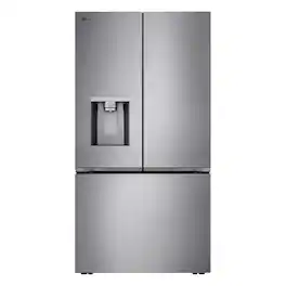 LG - 36-in Wide Counter-Depth MAX 23.7 Cu. Ft. 3-Door Smart French Door Refrigerator with Zero Clearance Hinge System - PrintProof Stainless Steel Look