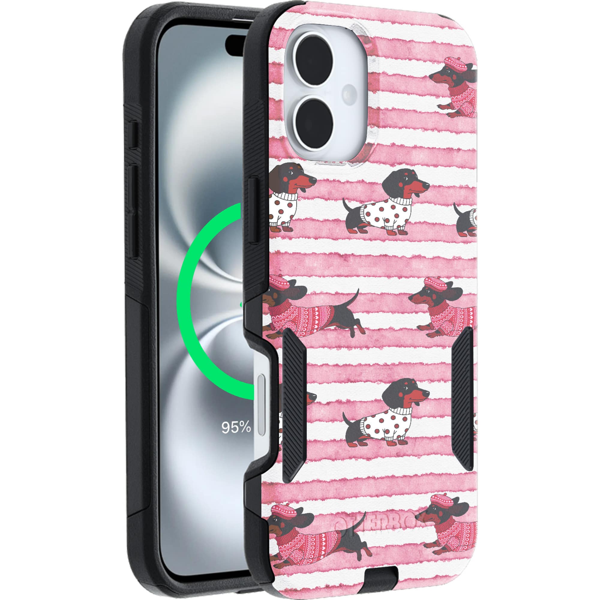 OtterBox - Artist Edition MagSafe Commuter Series Case for iPhone 16 Plus - Dachshund
