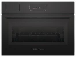 Fisher & Paykel - 24" 1.9 cu. Ft. Built-in Combination Steam Single Oven, 6.8" Touchscreen, Visibile Tank - Compact - Minimal - Black