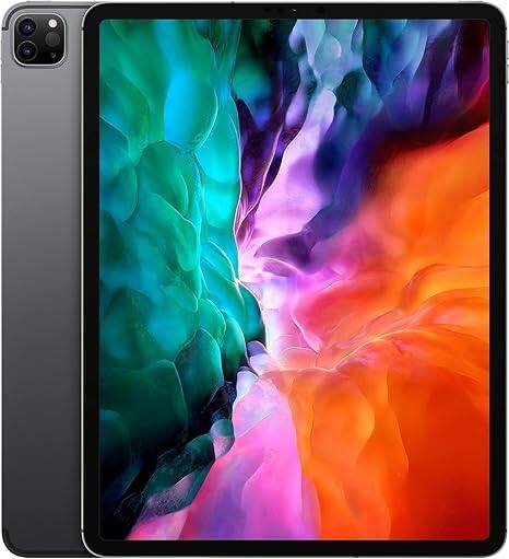 Front. Apple - 12.9-Inch iPad Pro 4th Gen with Wi-Fi + Cellular - 512GB (Unlocked) - Space Gray.