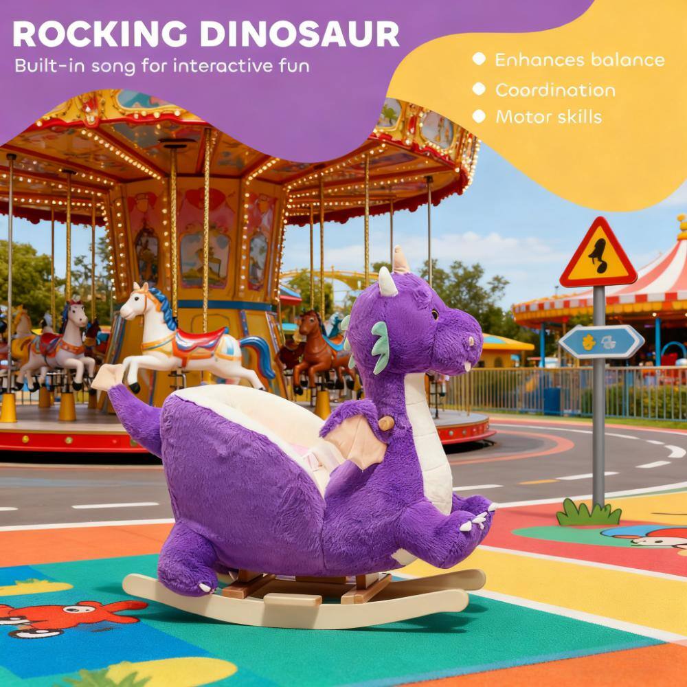 ROCKING DINOSAUR  
Built-in song for interactive fun  

- Enhances balance  
- Coordination  
- Motor skills