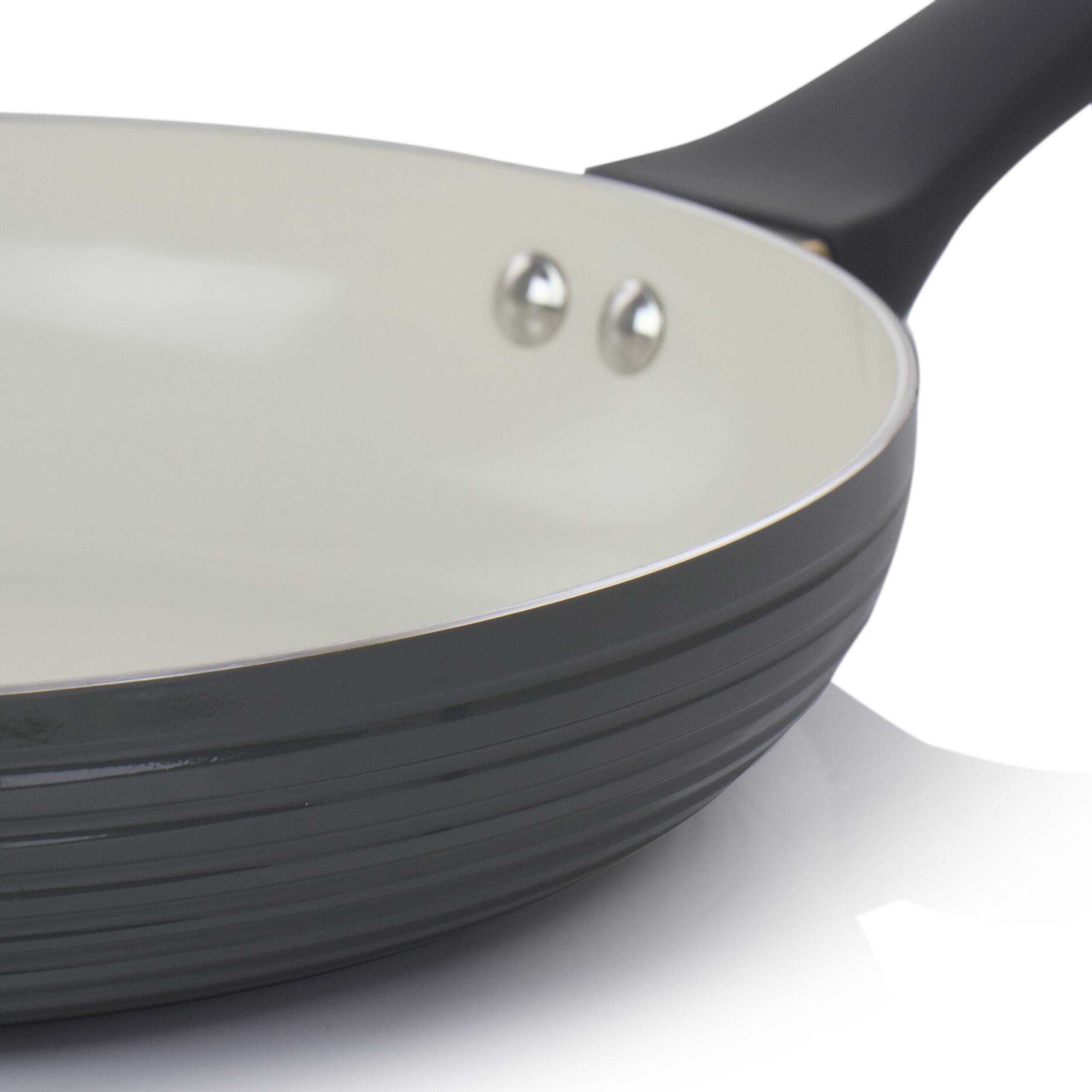 Alt View 3. Oster - Oster Ridge Valley 10 Inch Aluminum Nonstick Frying Pan in Grey - Gray.