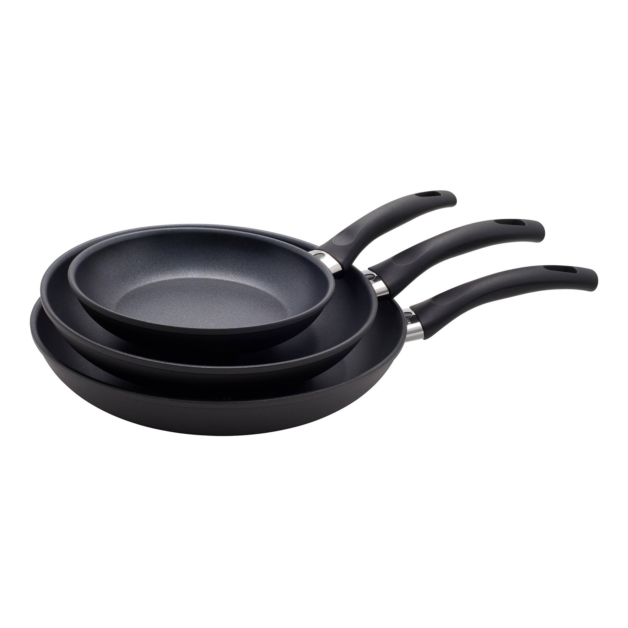 Front. Ballarini - BALLARINI Arezzo by HENCKELS 3-pc Nonstick Fry Pan Set, Made In Italy - Black.
