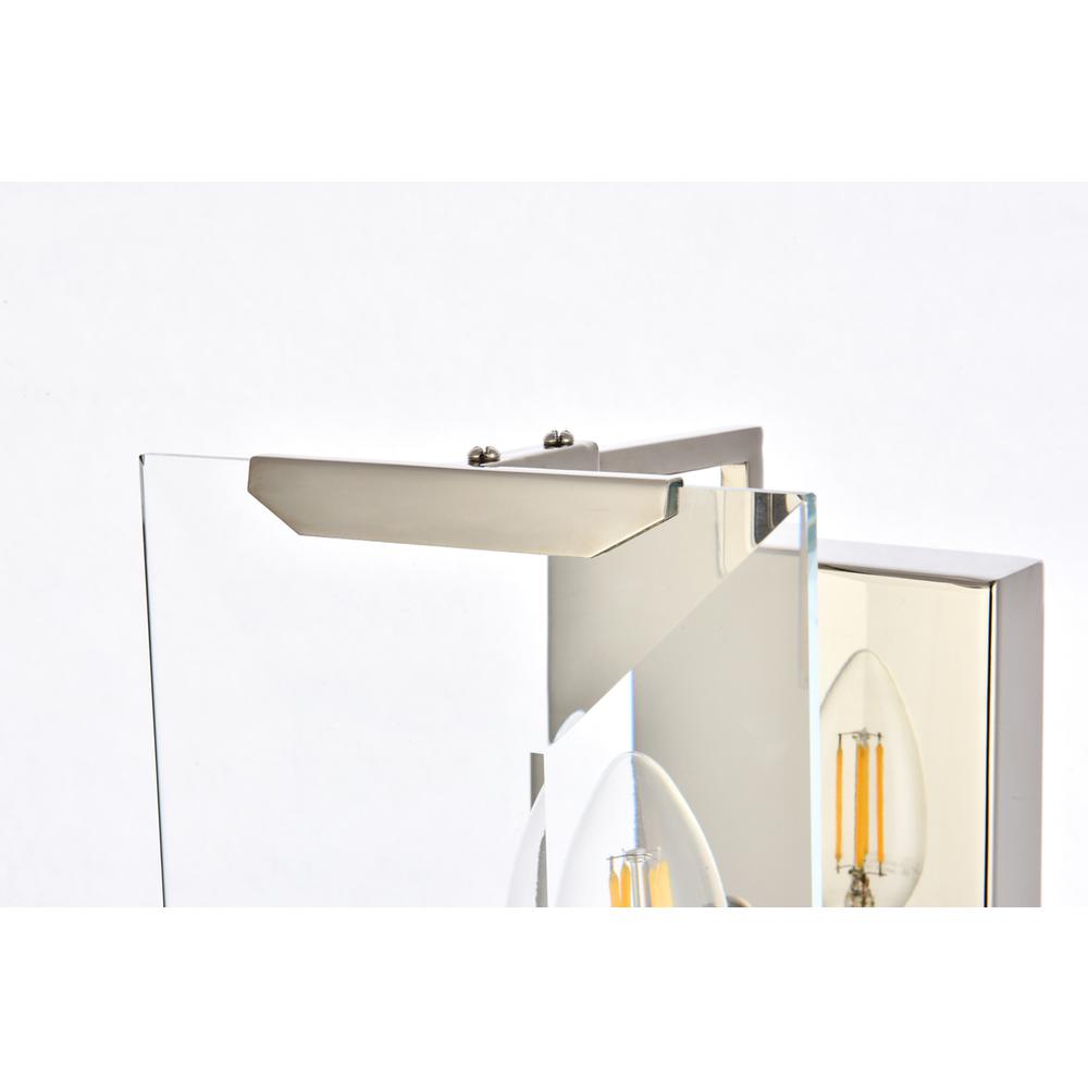 Alt View 1. Urban Classic - Monaco 1 light Golden Iron Wall Sconce Glass Crystal - Polished Nickel.