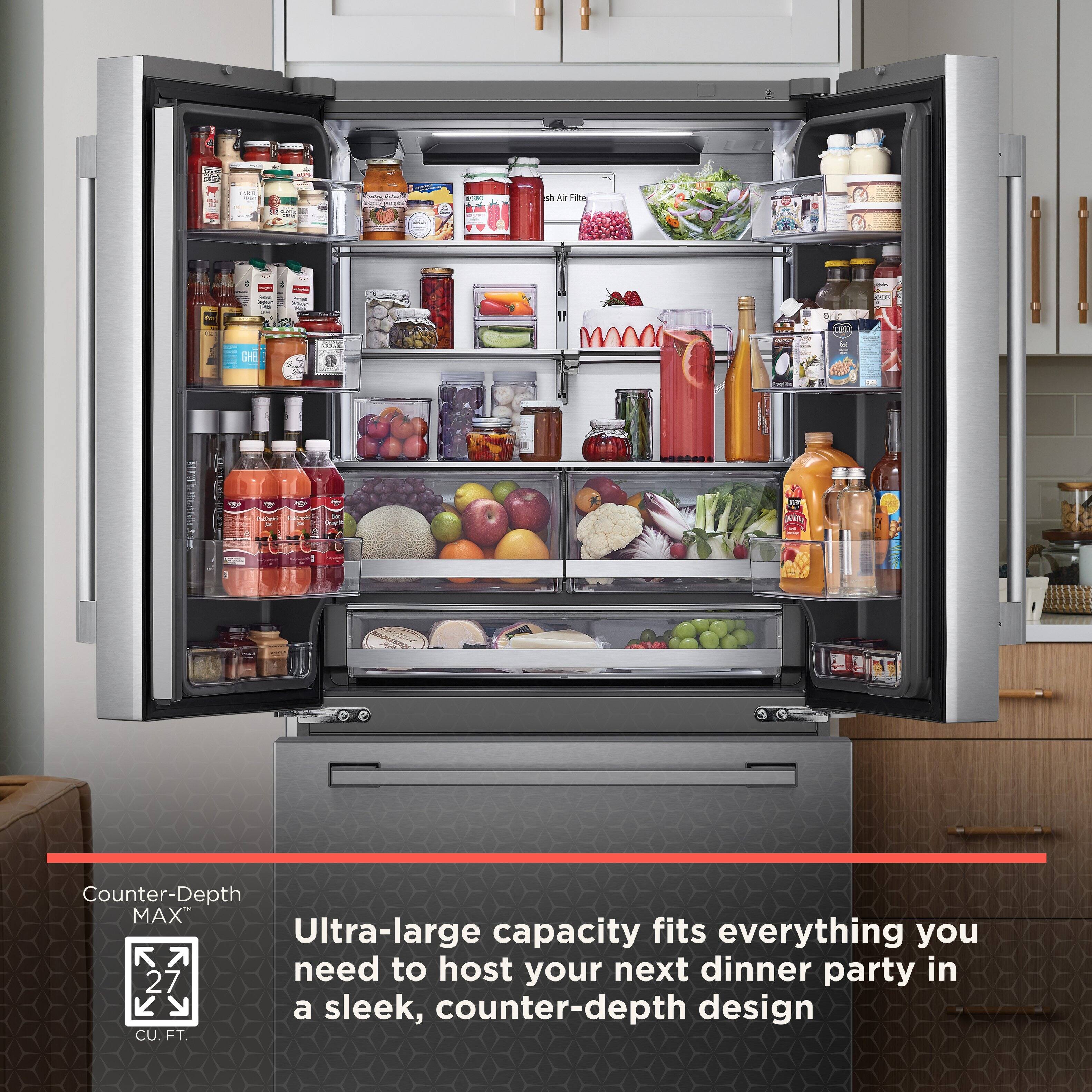 Counter-Depth MAX™  
27 CU. FT.  

Ultra-large capacity fits everything you need to host your next dinner party in a sleek, counter-depth design