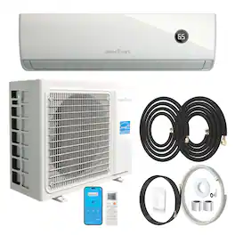 Atomi Smart - Tempestas 18,000 BTU Smart Mini Split AC & Heat Pump – R32 Refrigerant, Inverter, WiFi/App/Voice Control - White