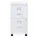 Front. OSP Home Furnishings - 2 Drawer Mobile Locking Metal File Cabinet - White.