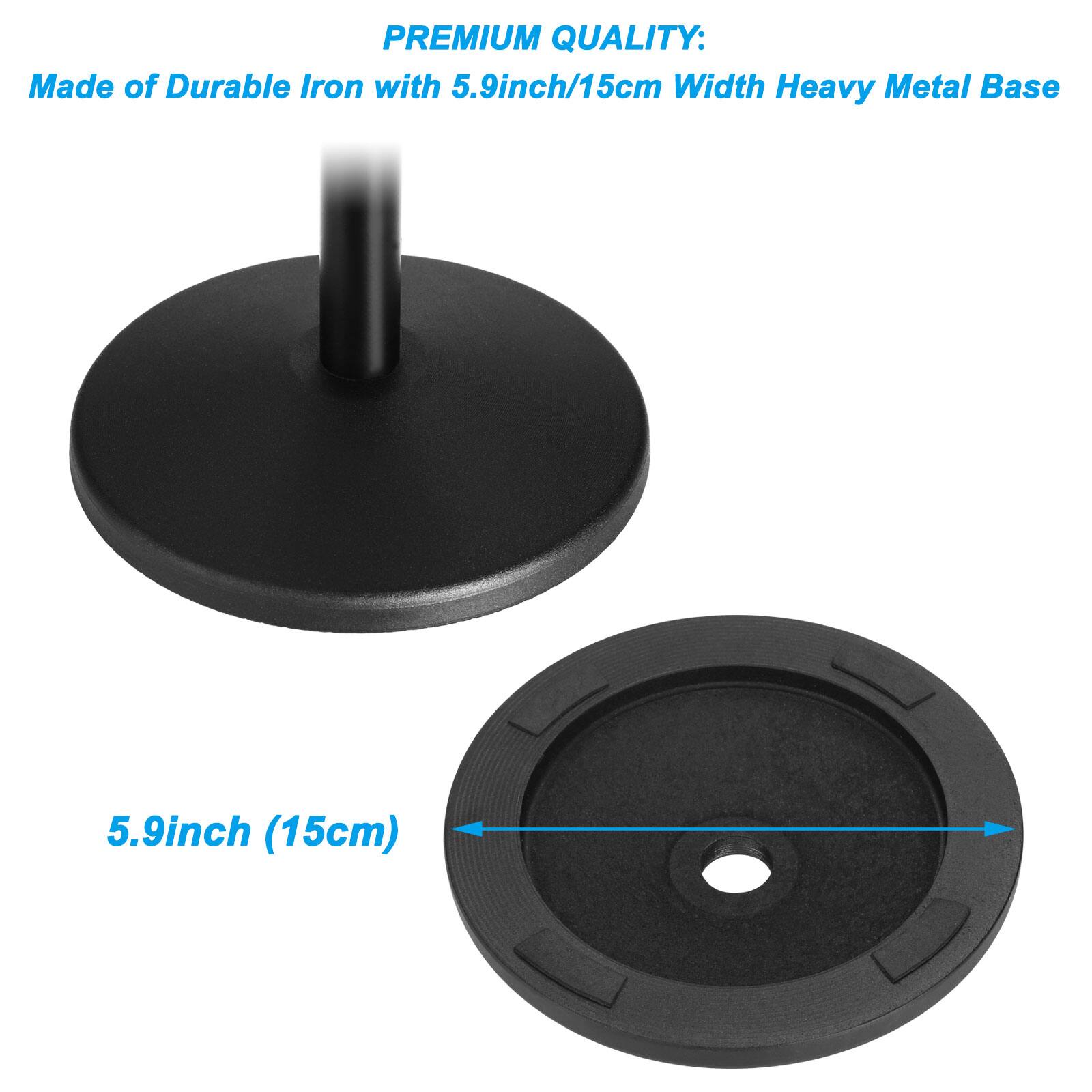 PREMIUM QUALITY: Made of Durable Iron with 5.9inch/15cm Width Heavy Metal Base
5.9inch (15cm)