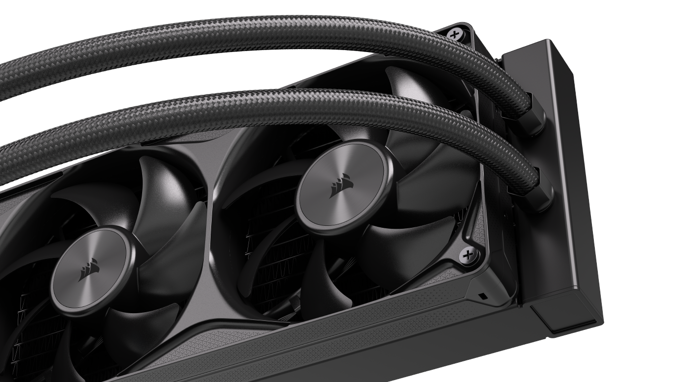 Alt View 3. CORSAIR - NAUTILUS II 360 RS LCD Liquid CPU Cooler – 3.5" IPS LCD – FlowDrive 2S Pump – RS II Unified Frame Fans – 360mm Radiator - Black.