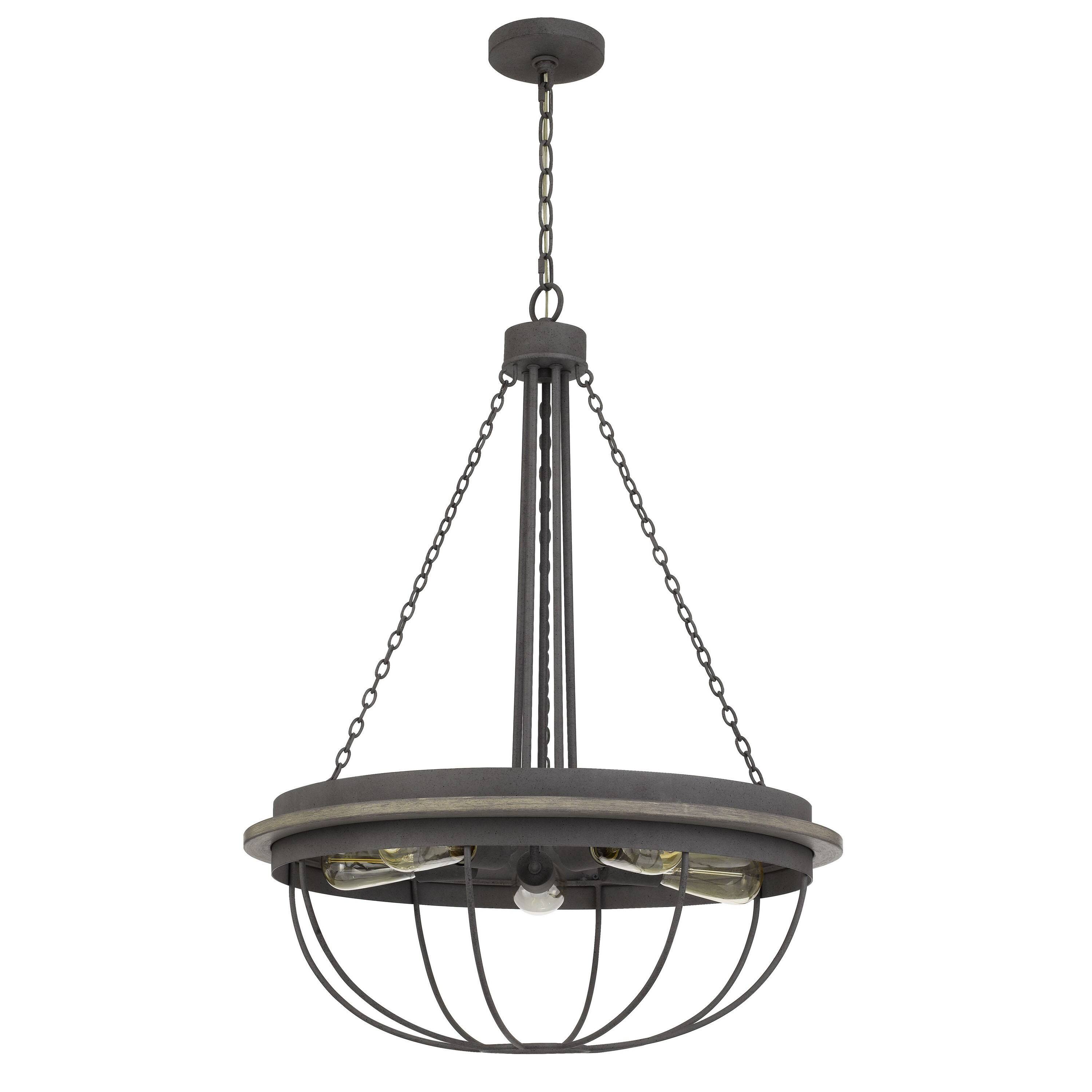Manhattan Lane Nexy 24 Inch Chandelier, 5 Light Bulb Sockets, Metal ...