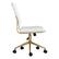 Alt View 20. Martha Stewart - Ivy Ribbed Faux Leather Office Chair - White Faux Leather/Polished Brass.