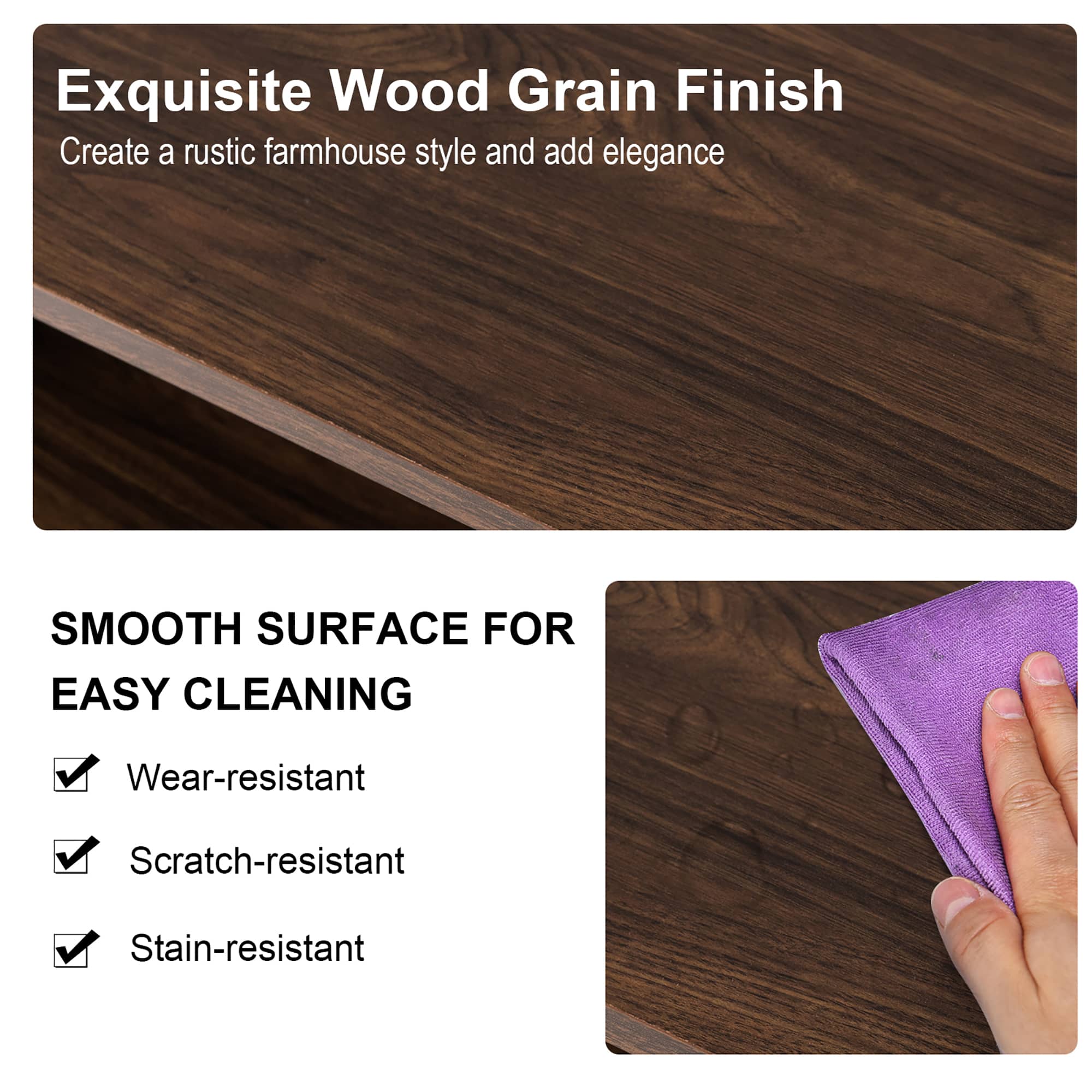 Costway 58'' Modern Wood TV Stand Console Storage Entertainment Media