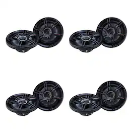 Crunch - CS-653 300 Watts 6.5-Inch 3-Way 4 Ohms Steel Basket CS Speakers (4 Pack) - Black