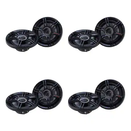 Front. Crunch - Crunch CS-653 300 Watts 6.5-Inch 3-Way 4 Ohms Steel Basket CS Speakers (4 Pack) - Black.