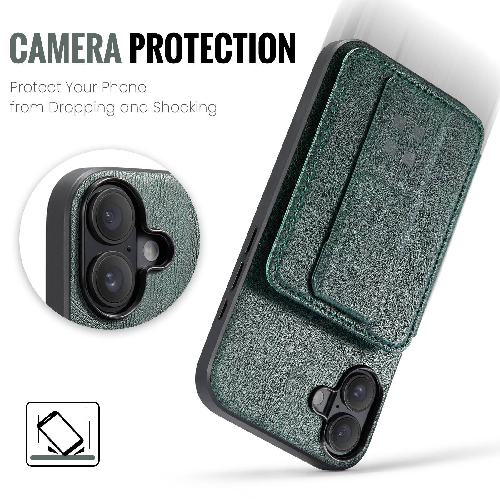 CAMERA PROTECTION  
Protect Your Phone from Dropping and Shocking