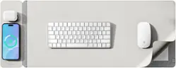 JOURNEY - ALTI SLIM Wireless Charging Desk Mat - Light Gray - Front_Zoom