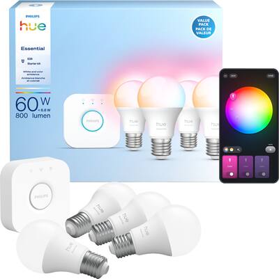 Philips Hue Essential Starter Kit White and Color Ambiance 608983 Philips Hue Essential Starter Kit White and Color Ambiance 608983
