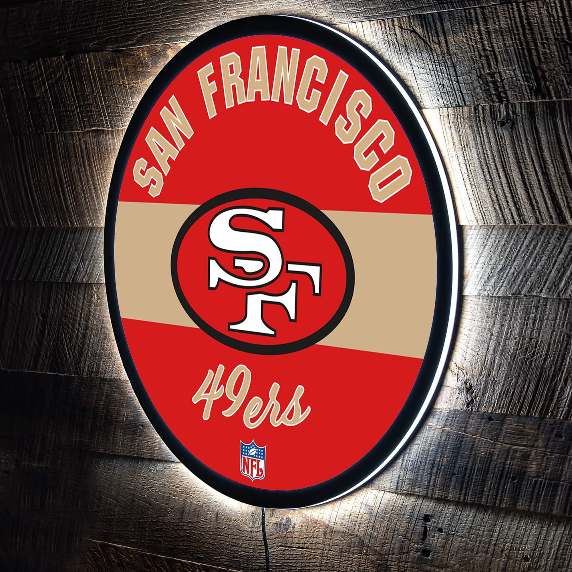"Evergreen Enterprises - San Francisco 49ers 23"" LED Retro Logo Round Wall Sign - Multicolor" price history on PriceWatchPro