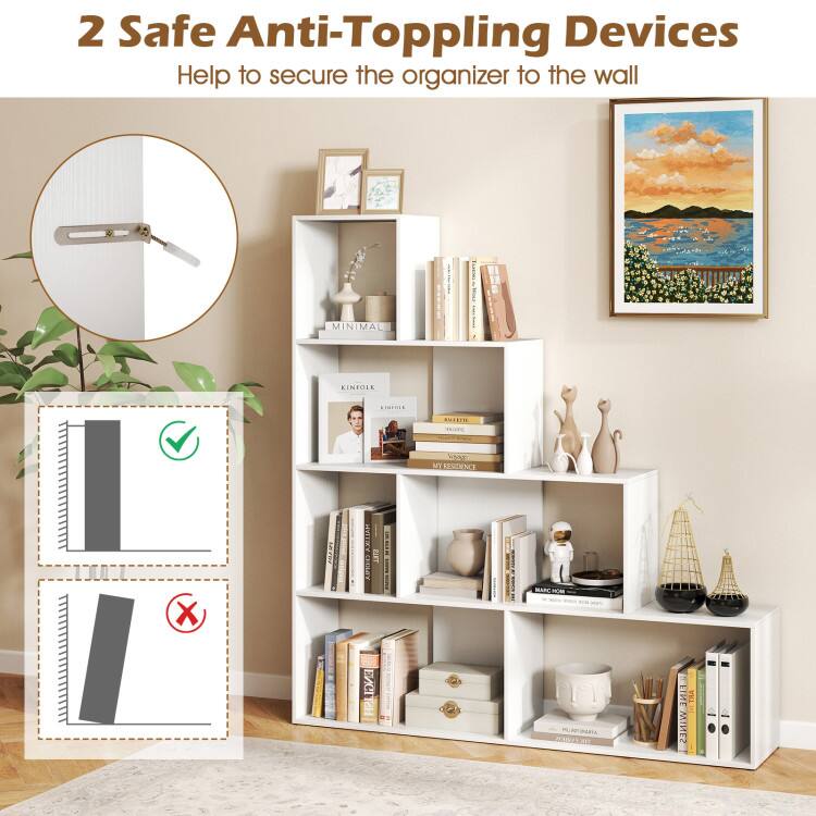 2 Safe Anti-Toppling Devices  
Help to secure the organizer to the wall