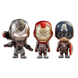Marvel - Avengers: Endgame Cosbaby (S) 3-Pack | Team Suit Iron Man | Captain America | War Machine - Multi-Color