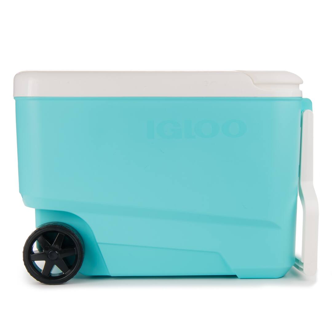 Alt View 4. Igloo - IGLOO Wheelie Cool 38 Qt Cooler, Aqua Marine - Aqua Marine.