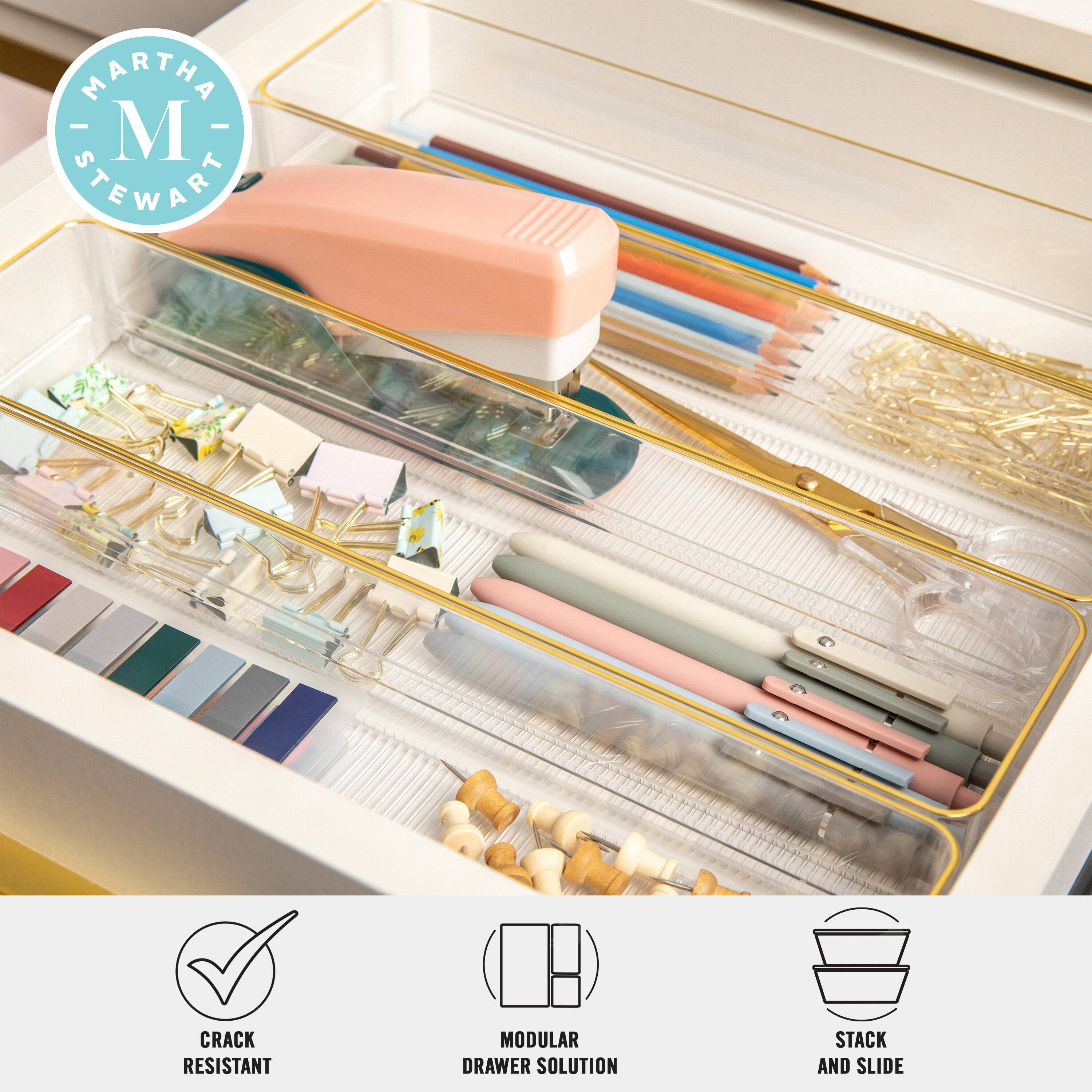 Martha Stewart Crack Resistant Modular Drawer Solution Stack and Slide