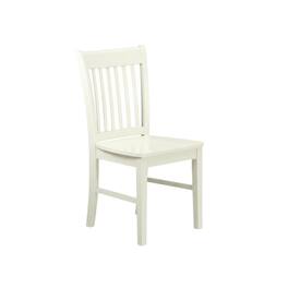 East West Furniture - Dining Chair Linen White - Brown