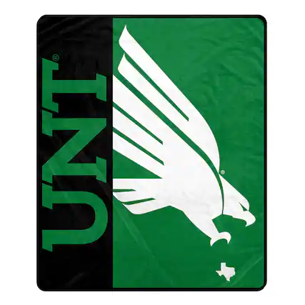 Front. Pegasus - North Texas Mean Green 50" x 60" Endzone Ultra Soft Throw Blanket - Multicolor.