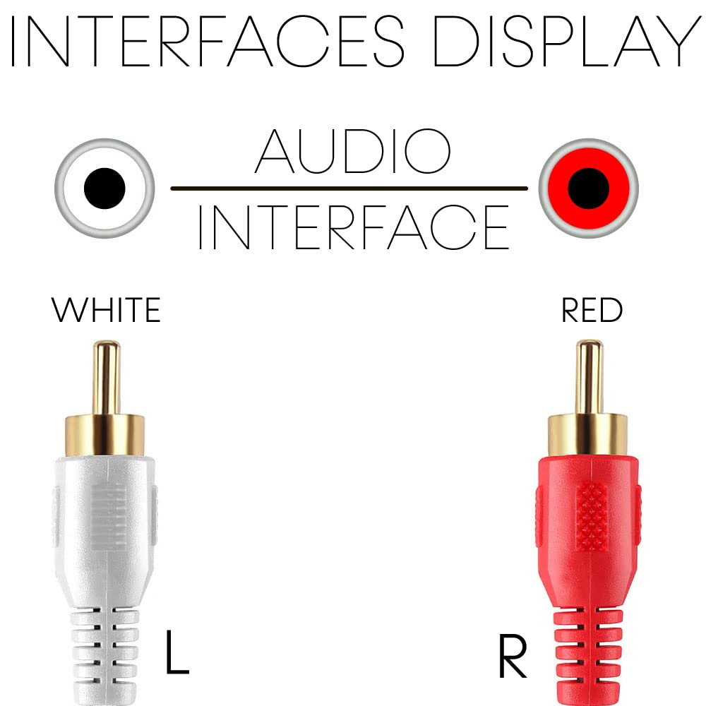 INTERFACES DISPLAY  
AUDIO INTERFACE  
WHITE L  
RED R