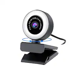 Cluzine - 2K HD USB Camera Built-in Audio Mini USB 2.0 Webcam