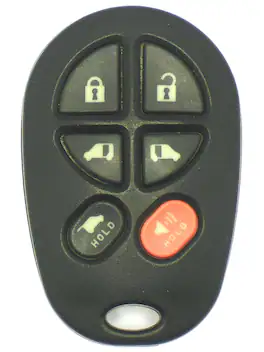Car Keys Express - Toyota Keyless Entry Remote - 6 Buttons (Lock, Unlock, Dual Sliding Doors, Hatch, and Panic) - Black