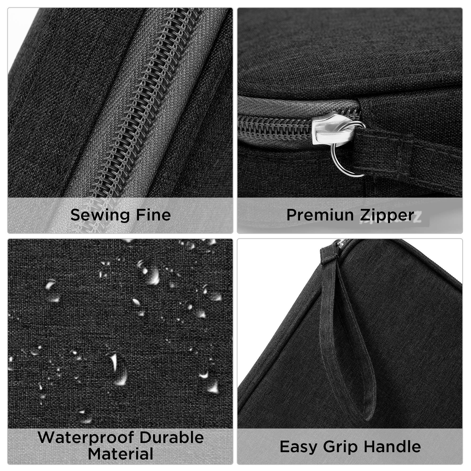 Sewing Fine  
Premium Zipper  
Waterproof Durable Material  
Easy Grip Handle
