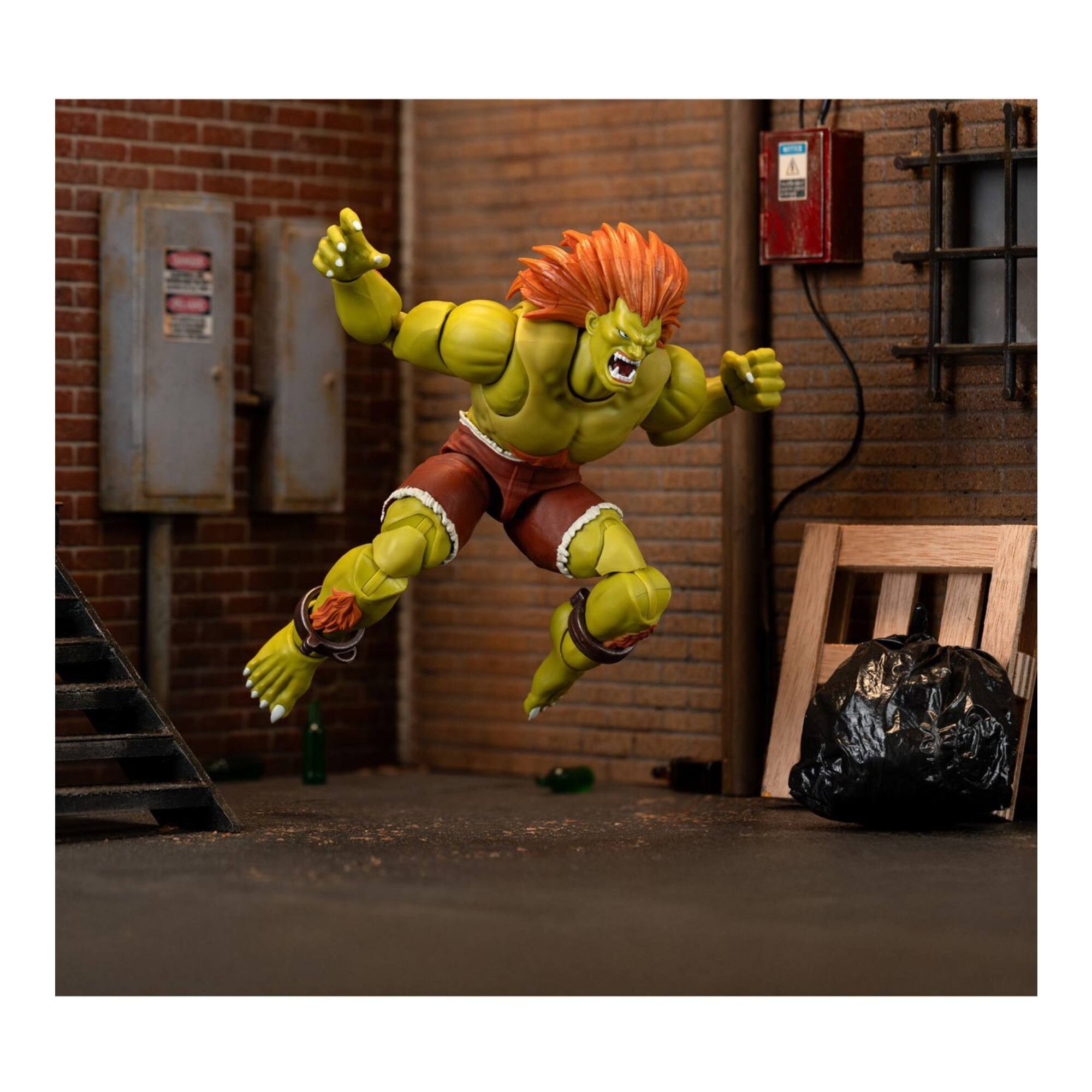 Back. Jada Toys - Jada Toys - Street Fighter II - Blanka Deluxe 1:12 Scale Action Figure   - Collectibles - Multicolor.