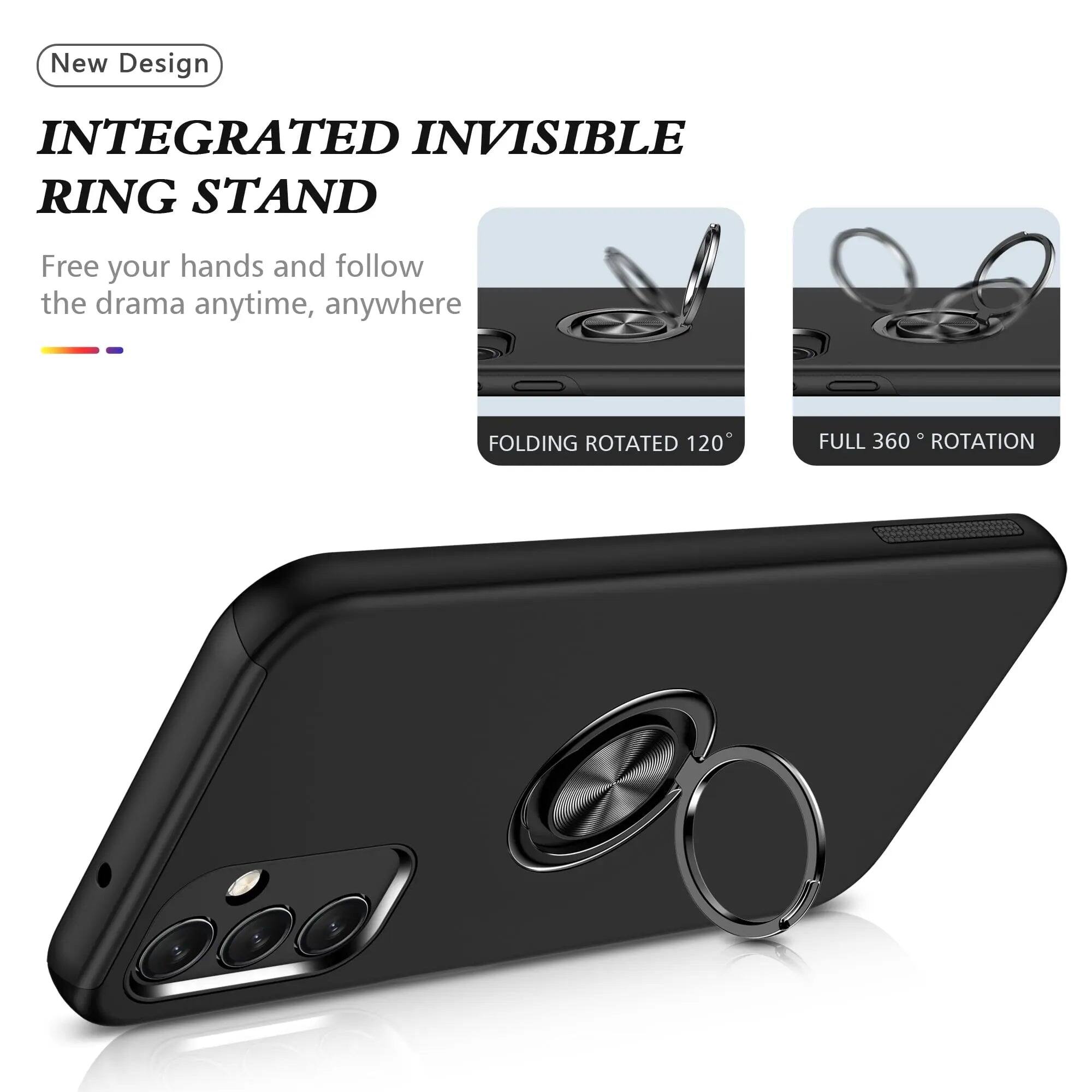 New Design  
INTEGRATED INVISIBLE RING STAND  
Free your hands and follow the drama anytime, anywhere  
FOLDING ROTATED 120°  
FULL 360° ROTATION
