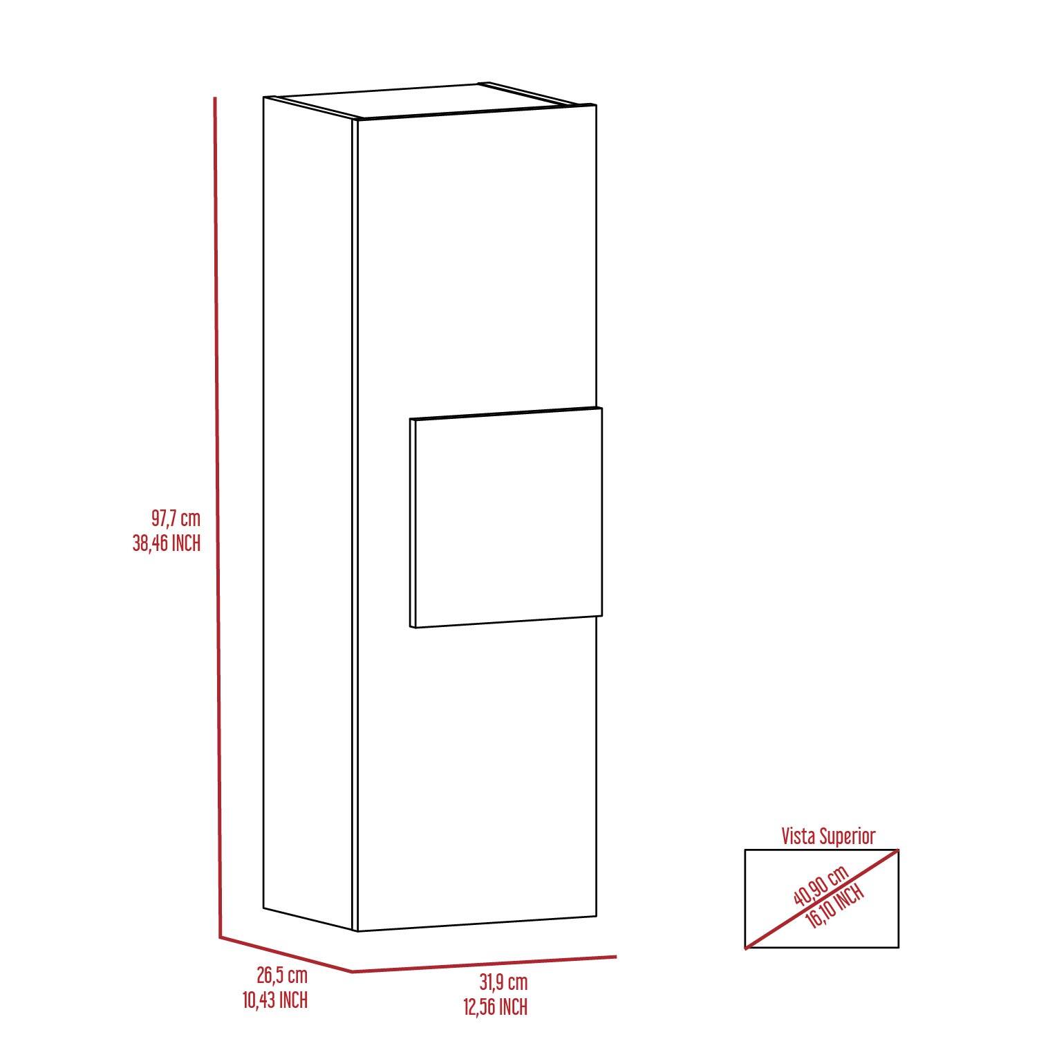 97,7 cm 38,46 INCH

Vista Superior

40,90 cm 16,10 INCH

26,5 cm 10,43 INCH

31,9 cm 12,56 INCH