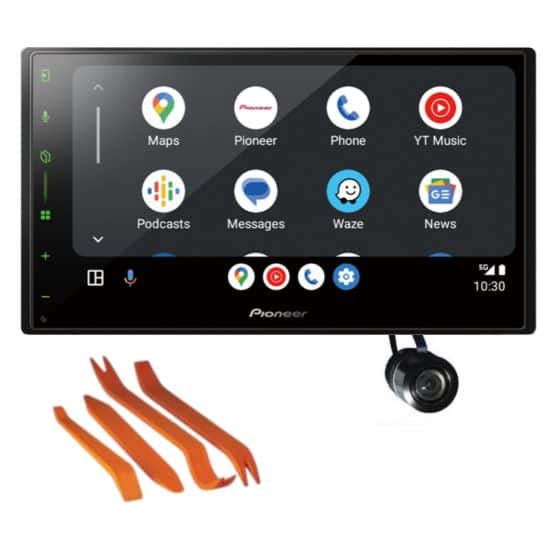 Pioneer - DMH-W3050NEX 6.8" 2-DIN Multimedia Receiver Bundled with + (1) Bullet Style Backup Camera - Black