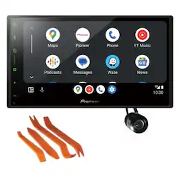 Pioneer - DMH-W3050NEX 6.8" 2-DIN Multimedia Receiver Bundled with + (1) Bullet Style Backup Camera - Black